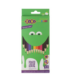 Creioane colorate 12 culori, din lemn, SMART Line